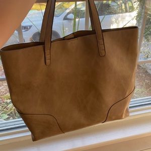 Sole society tan tote bag